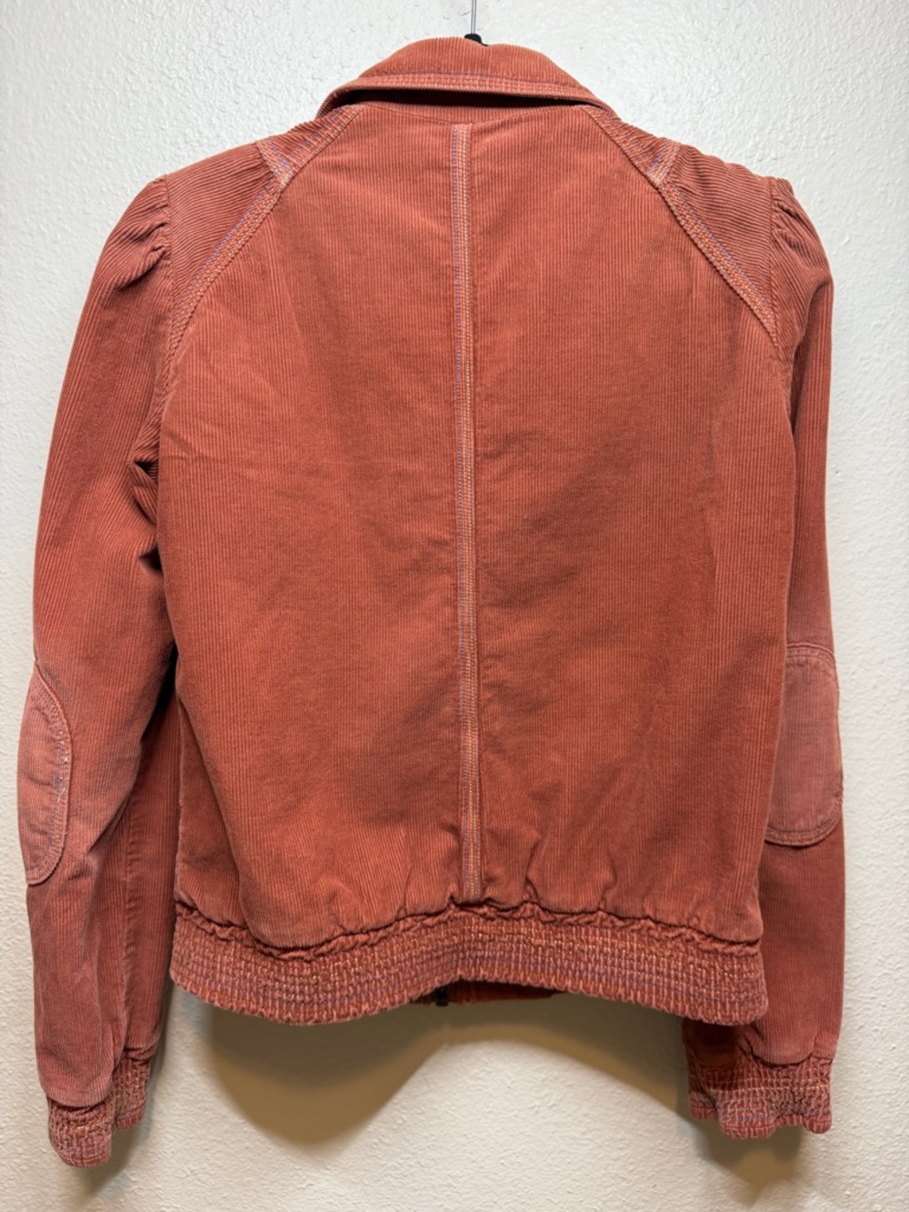 Marc Jacobs Vintage Corduroy Bomber Jacket Puff Sleeve Full Zip Rust Orange 6 - Picture 2 of 9